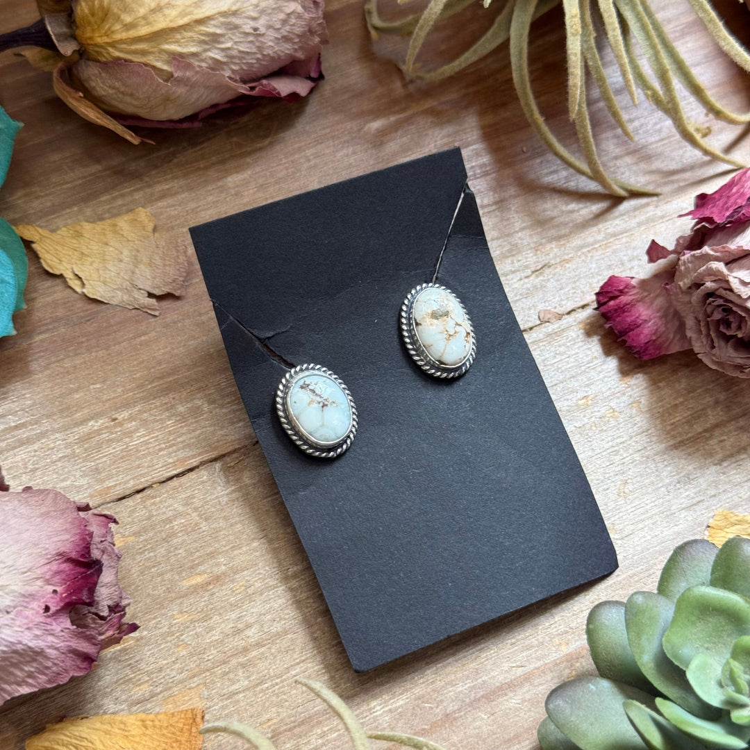 48 - Sterling Silver Dry Creek Turquoise Stud Earrings by Jason Ogg Earrings Shopify Collective The Bijoux FAB Jewelry The Bijoux FAB Jewelry