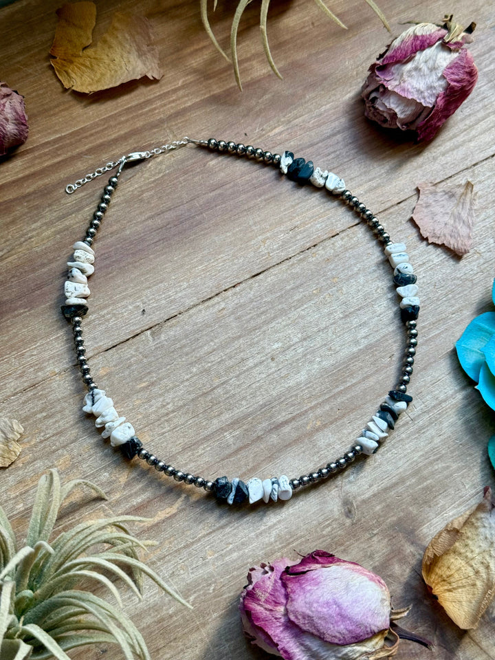 16” White Buffalo Chip Necklace – Sterling Silver Necklaces Shopify Collective The Bijoux FAB Jewelry The Bijoux FAB Jewelry