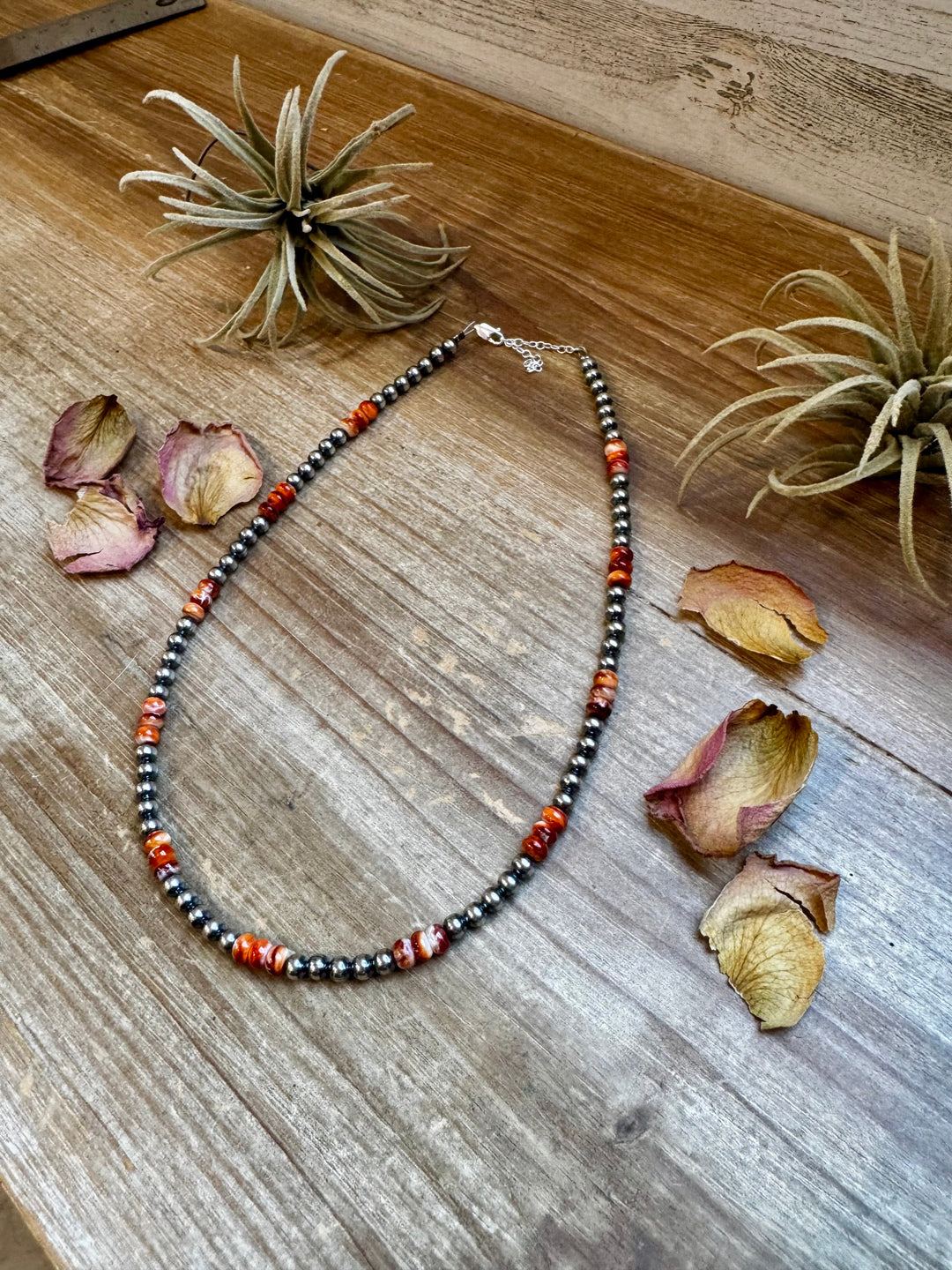 18-Inch Sterling Silver Pearl Necklace with Spiny Oyster (5mm) Necklaces Shopify Collective The Bijoux FAB Jewelry The Bijoux FAB Jewelry