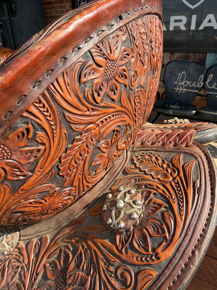 14.5” Circle Y Horse Tack World Barrel Saddle Double C Western Supply