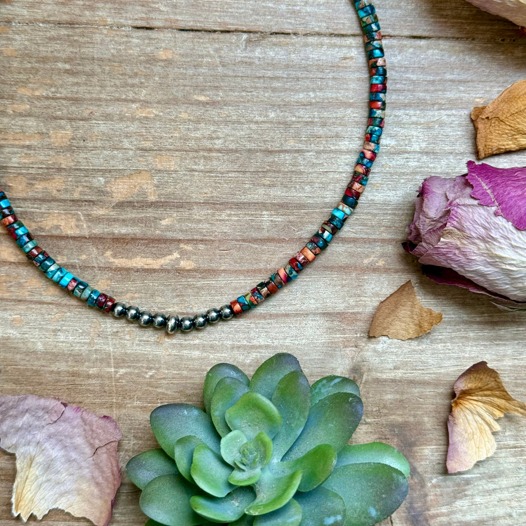 14” Pink sea sediment Choker – Sterling Silver Pearls Necklaces Shopify Collective The Bijoux FAB Jewelry The Bijoux FAB Jewelry