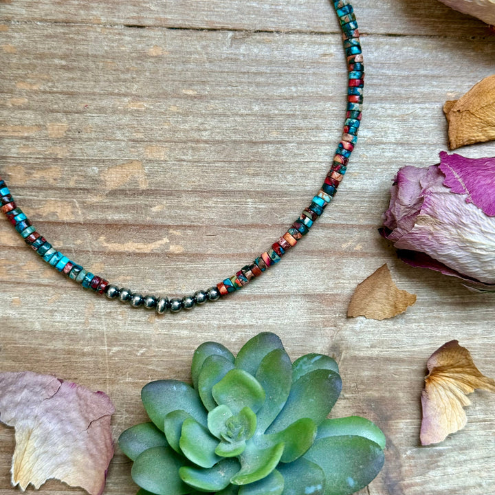 14” Pink sea sediment Choker – Sterling Silver Pearls Necklaces Shopify Collective The Bijoux FAB Jewelry The Bijoux FAB Jewelry
