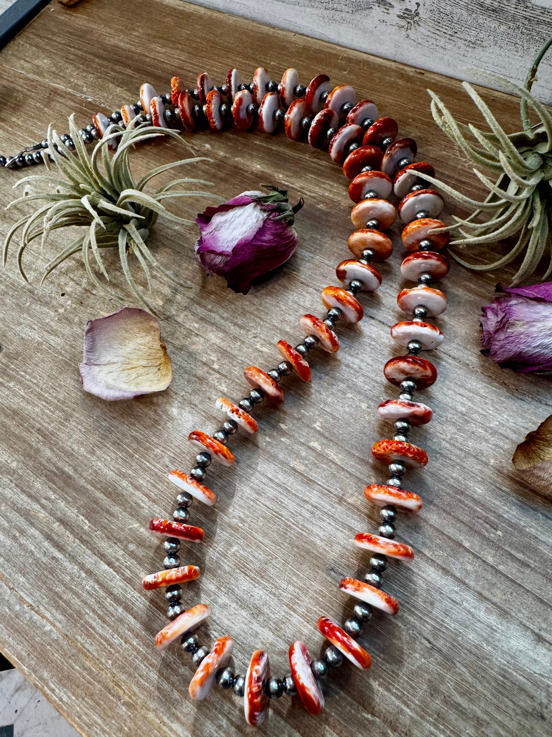 NFR Collection Necklace – 6mm Sterling Silver Pearls with 16mm Spiny Oyster – 38" Necklaces Shopify Collective The Bijoux FAB Jewelry The Bijoux FAB Jewelry