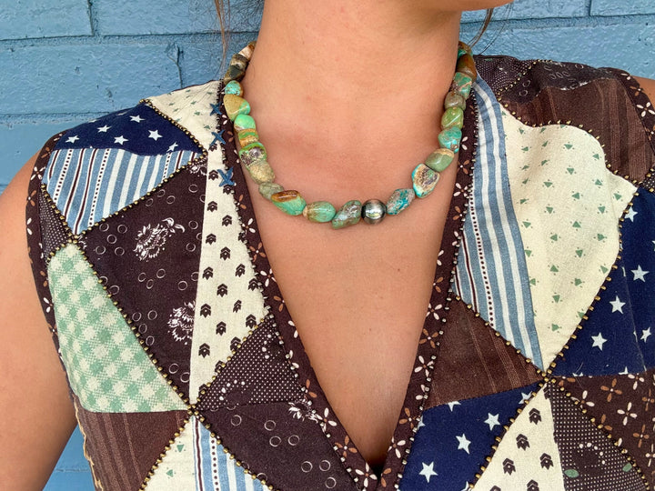 Turquoise Nugget Statement Necklace Necklaces Shopify Collective The Bijoux FAB Jewelry The Bijoux FAB Jewelry