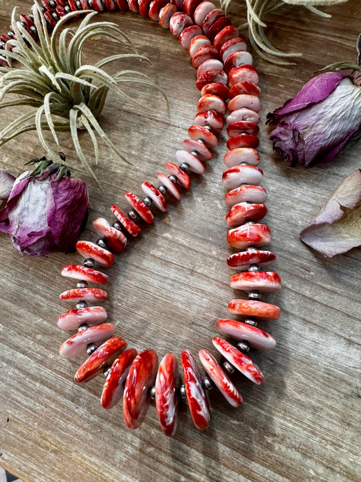 NFR Collection Necklace – 5mm Sterling Silver Pearls with Graduated Spiny Oyster 37" Necklaces Shopify Collective The Bijoux FAB Jewelry The Bijoux FAB Jewelry