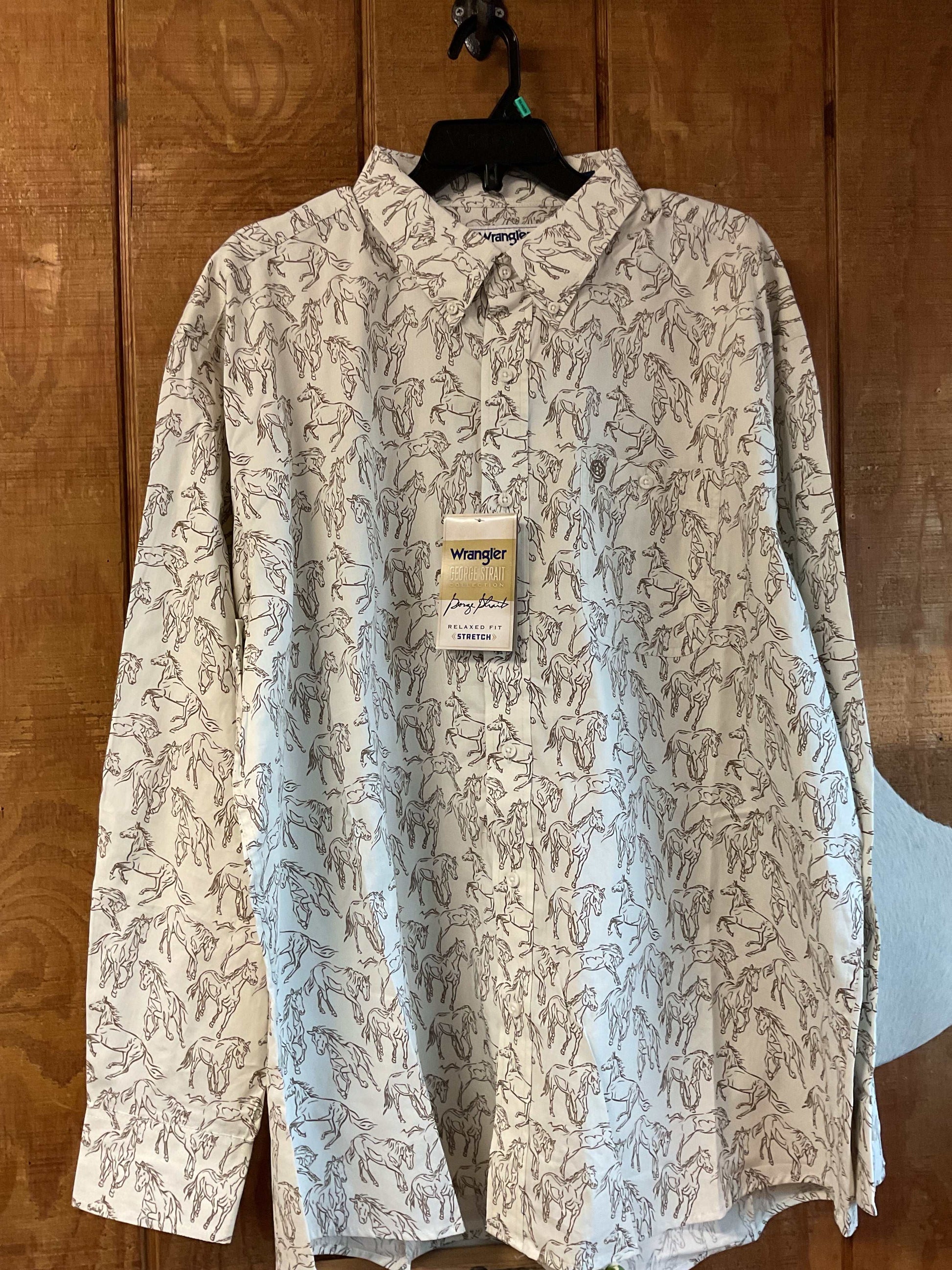 Wrangler® George Strait Collection One Pocket Long Sleeve Shirt - Walnut 112374613 Shirt Wrangler