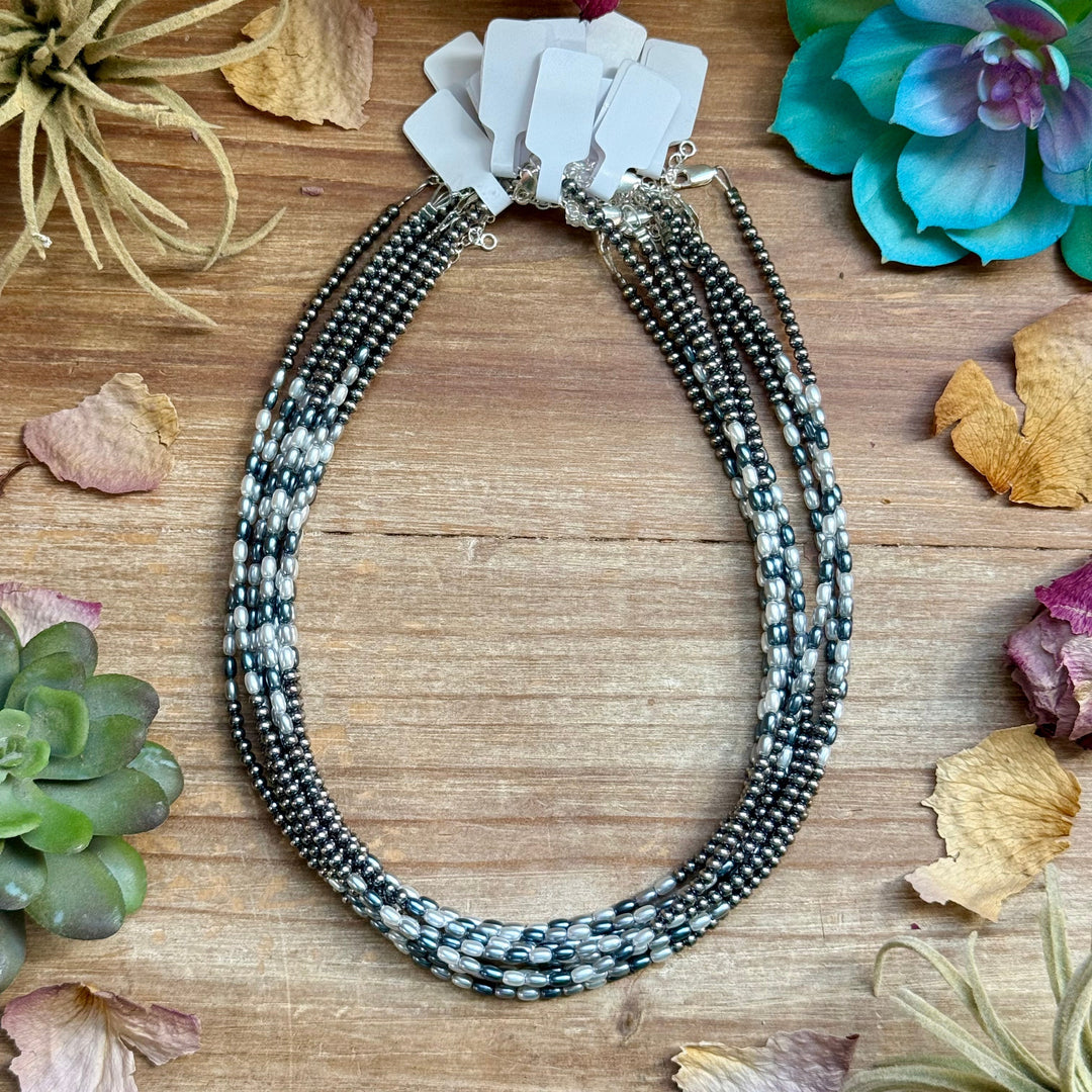 15.25” Freshwater Pearl Necklace – Sterling Silver Pearls Necklaces Shopify Collective The Bijoux FAB Jewelry The Bijoux FAB Jewelry