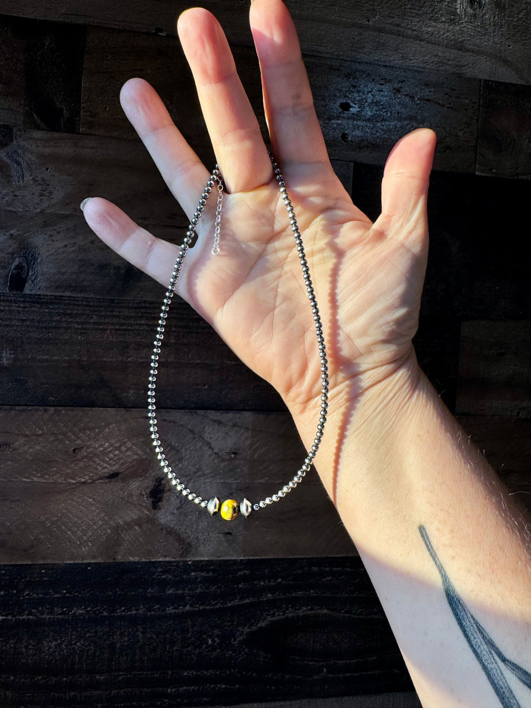 14 inch 3 mm sterling silver pearls choker - with bumblebees beads Necklaces Shopify Collective The Bijoux FAB Jewelry The Bijoux FAB Jewelry