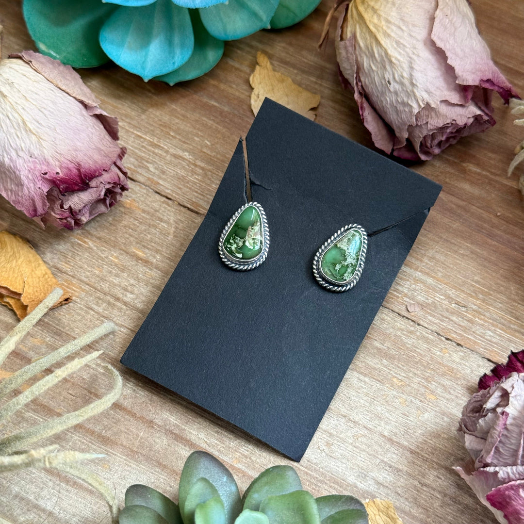 3 - Sterling Silver Sonoran Gold Turquoise Stud Earrings by Jason Ogg Earrings Shopify Collective The Bijoux FAB Jewelry The Bijoux FAB Jewelry