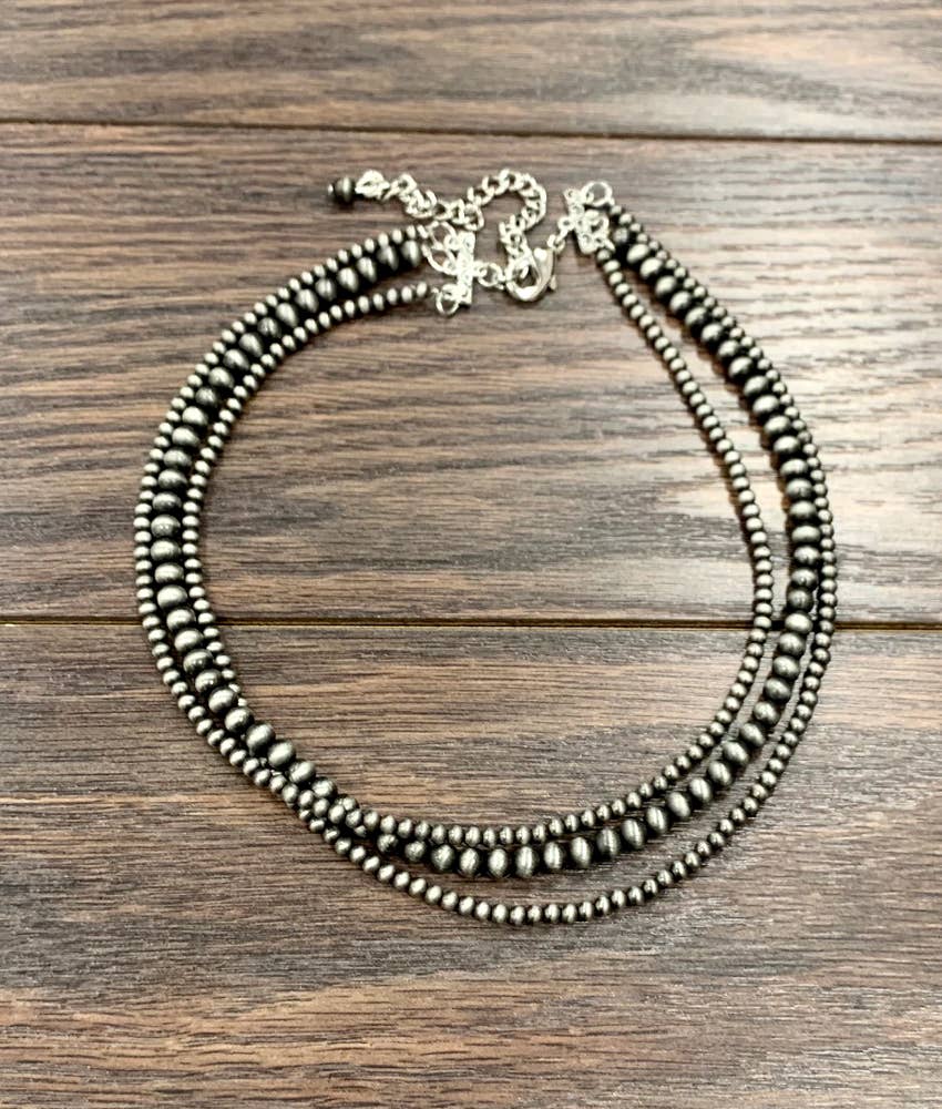 734818, 18" Handmade Navajo Bead Necklace NECKLACE ISAC Trading Inc