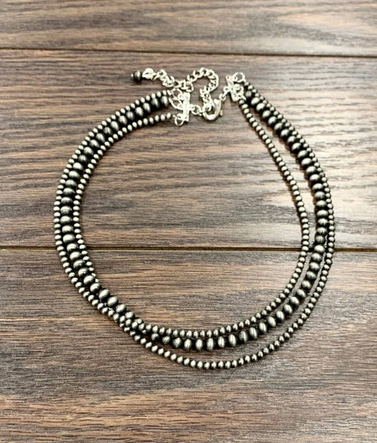 734818, 18" Handmade Navajo Bead Necklace NECKLACE ISAC Trading Inc