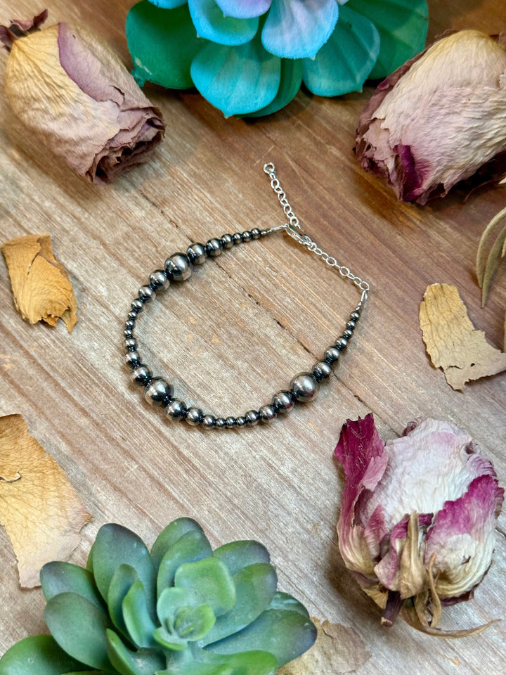 Graduated Sterling Silver Pearl Bracelet (3–8mm) Bracelets Shopify Collective The Bijoux FAB Jewelry The Bijoux FAB Jewelry