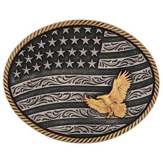 Freedom's Majesty Attitude Buckle A1014P Belt Buckle Montana Silversmiths