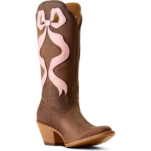 WMS Beaux J Toe Western Boot Weathered Tan/Baby Pink 10080307