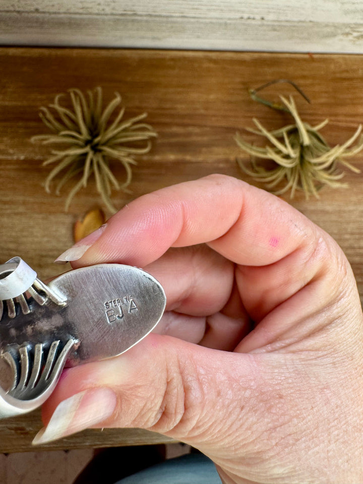 Green Turquoise Concho Ring – Size 9 – Navajo Handmade by Boyd Ashley ring Shopify Collective The Bijoux FAB Jewelry The Bijoux FAB Jewelry