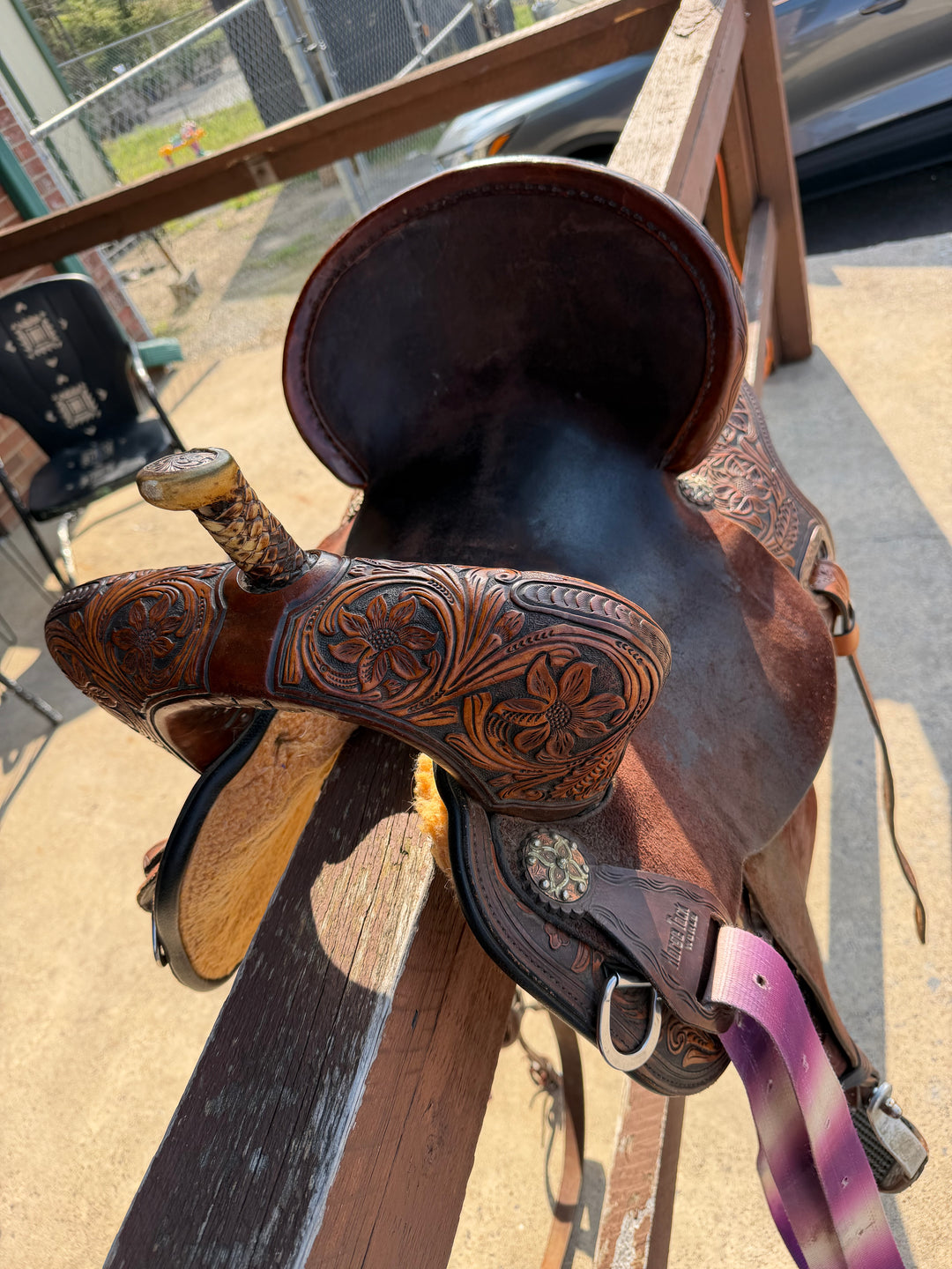 14.5” Circle Y Horse Tack World Barrel Saddle Double C Western Supply
