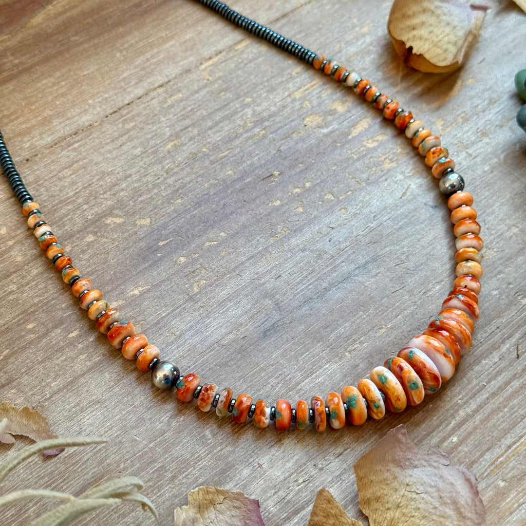 22” Orange & Turquoise Graduated Necklace Necklaces Shopify Collective The Bijoux FAB Jewelry The Bijoux FAB Jewelry