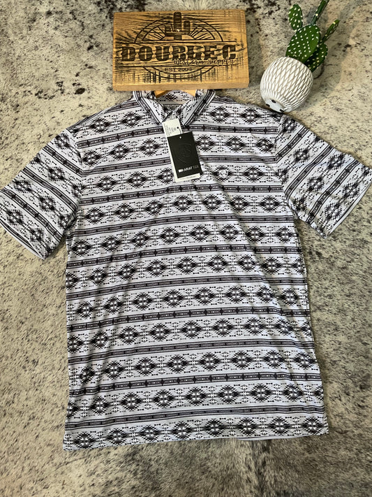 Ariat MNS All Over Print Polo SILVER SCONCE Shirt ariatmens Ariat