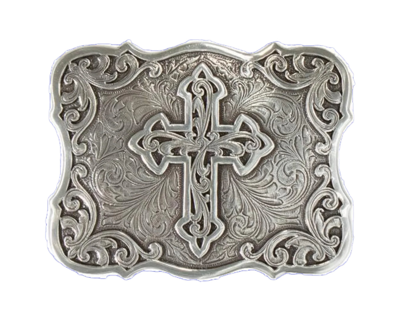 Blazin Roxx® Ladies Cross Filigree Square Silver Belt Buckle 37907 M & F