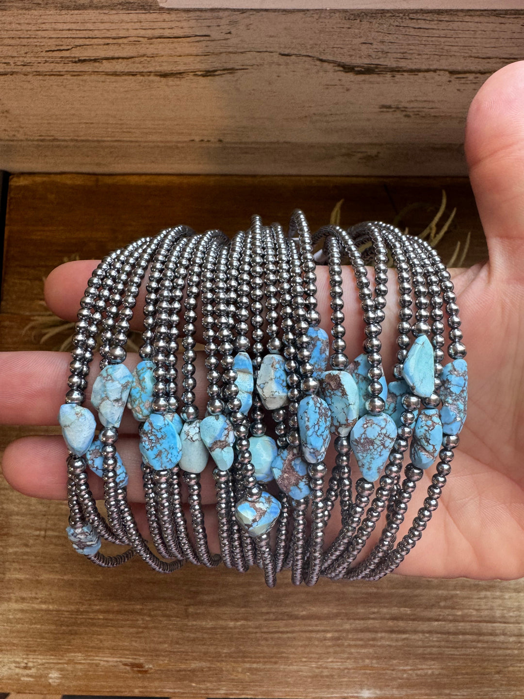 Golden Hill Turquoise Choker – Sterling Silver Pearls Choker Shopify Collective The Bijoux FAB Jewelry The Bijoux FAB Jewelry