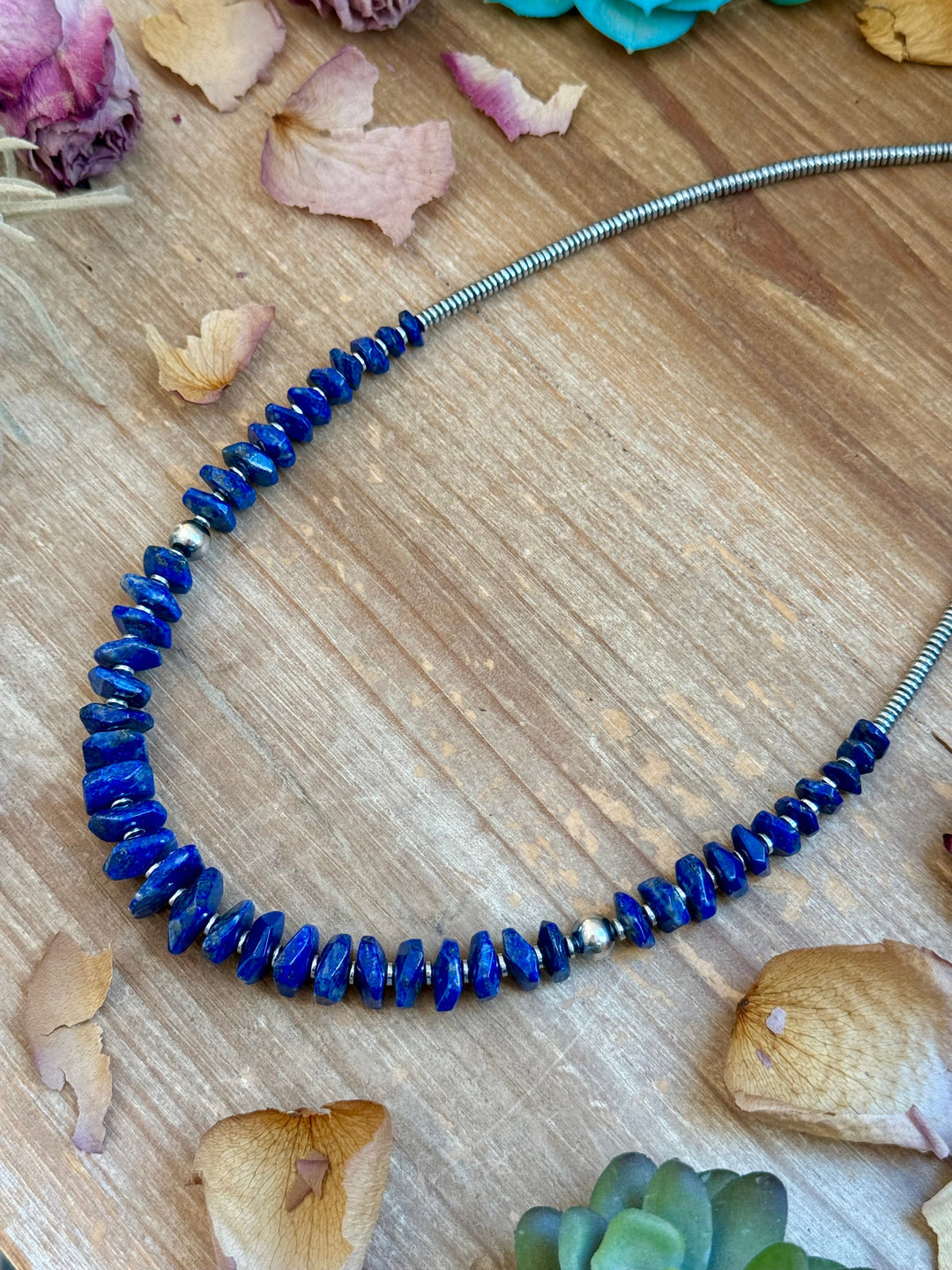 22” Graduated Lapis Necklace Necklaces Shopify Collective The Bijoux FAB Jewelry The Bijoux FAB Jewelry