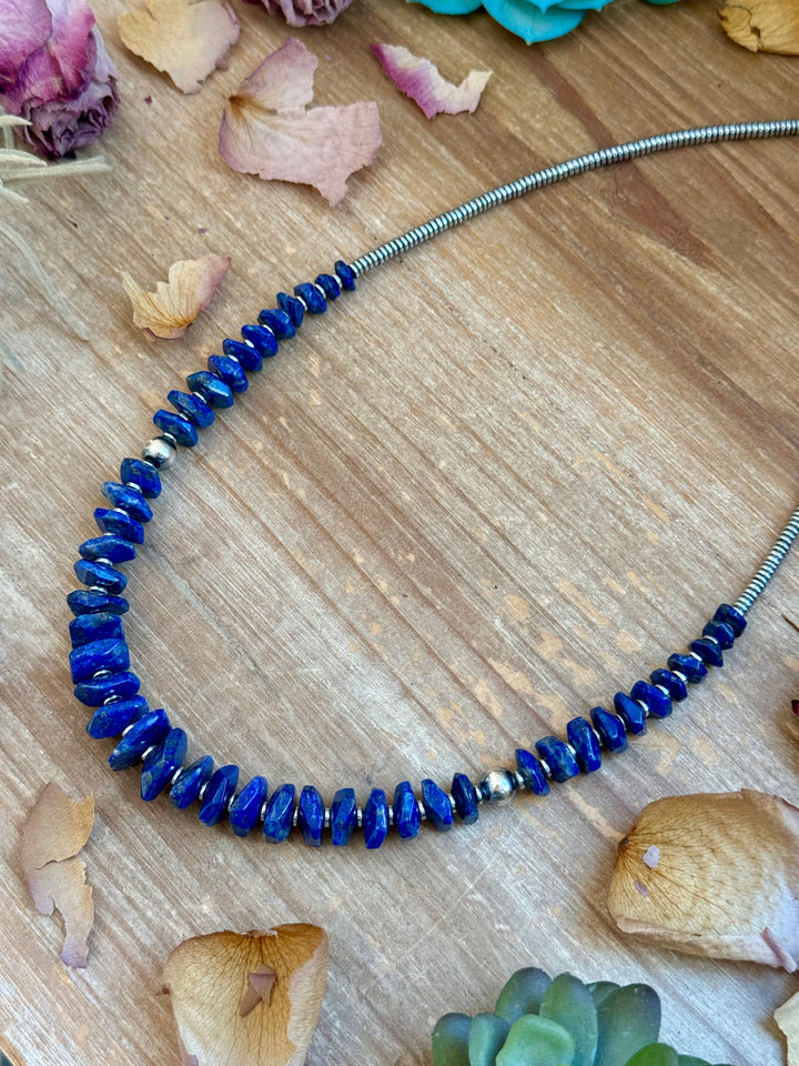 22” Graduated Lapis Necklace Necklaces Shopify Collective The Bijoux FAB Jewelry The Bijoux FAB Jewelry