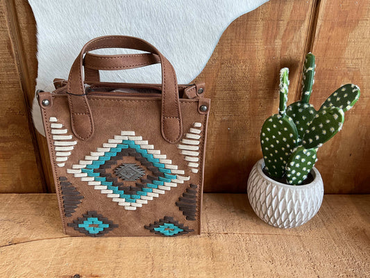 Montana West Small Aztec Collection Crossbody MW1332-160BR Purse Montana West