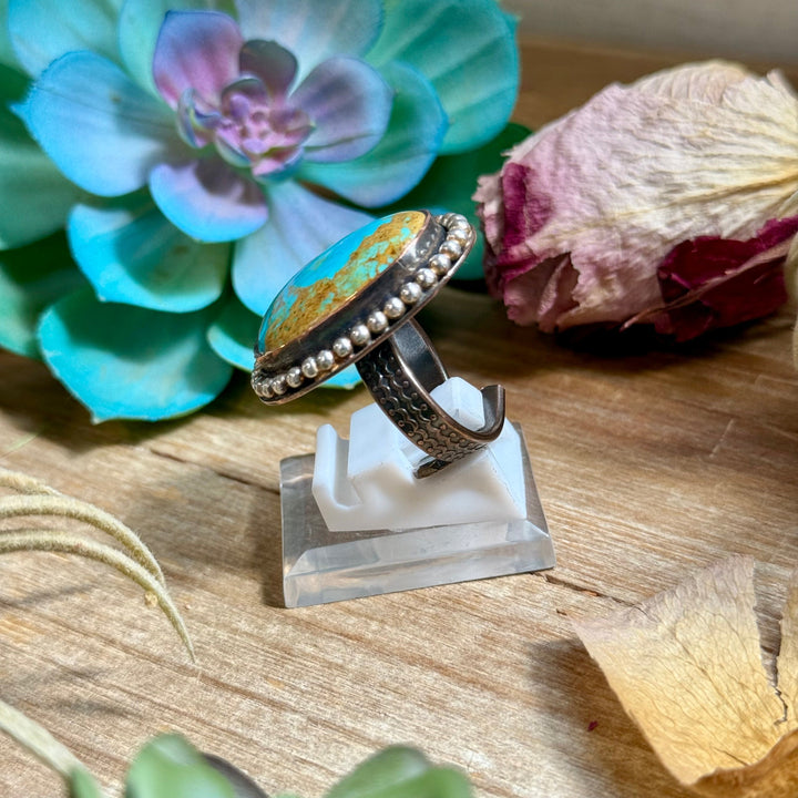 MJ Ring - Copper & Sterling Silver Blue Turquoise Adjustable Ring Shopify Collective The Bijoux FAB Jewelry The Bijoux FAB Jewelry