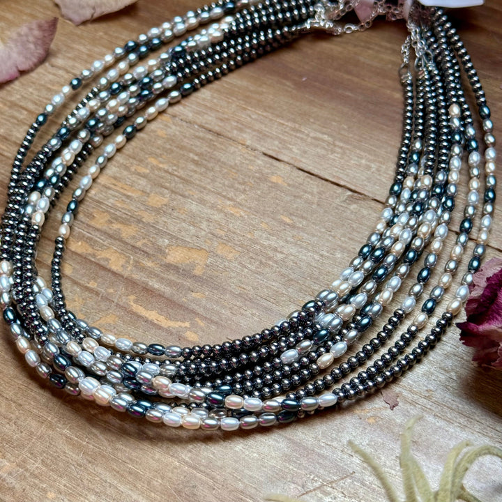 15.25” Freshwater Pearl Necklace – Sterling Silver Chain Necklaces Shopify Collective The Bijoux FAB Jewelry The Bijoux FAB Jewelry