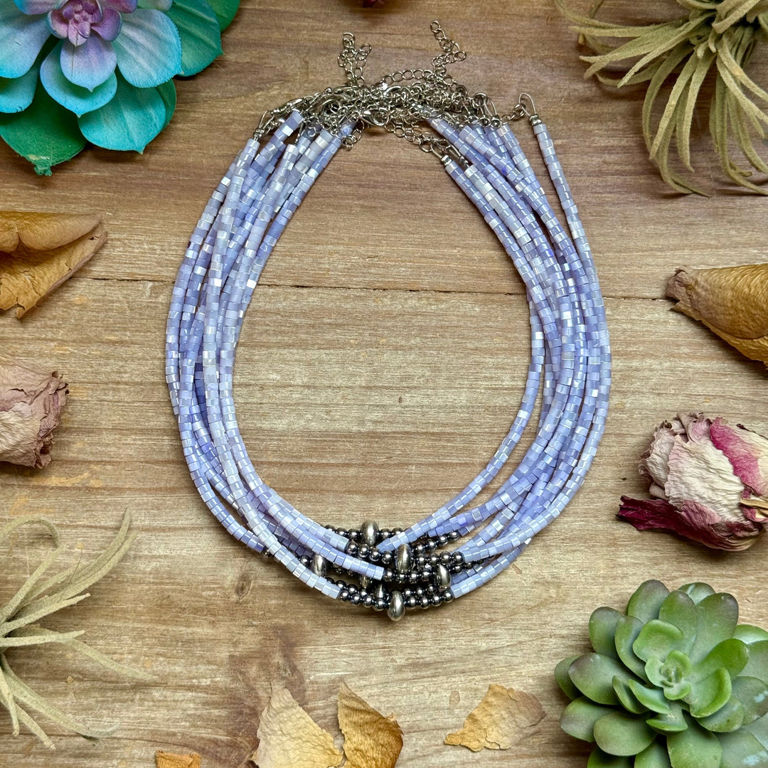 Purple Shell Necklace – 15" Necklaces Shopify Collective The Bijoux FAB Jewelry The Bijoux FAB Jewelry