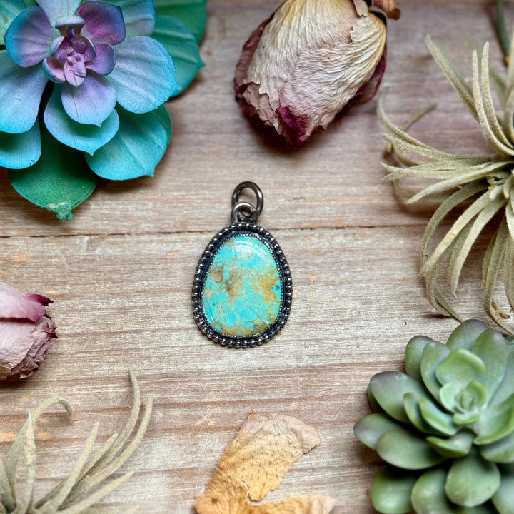 MJ Turquoise Pendant – Sterling Silver Pendant Shopify Collective The Bijoux FAB Jewelry The Bijoux FAB Jewelry