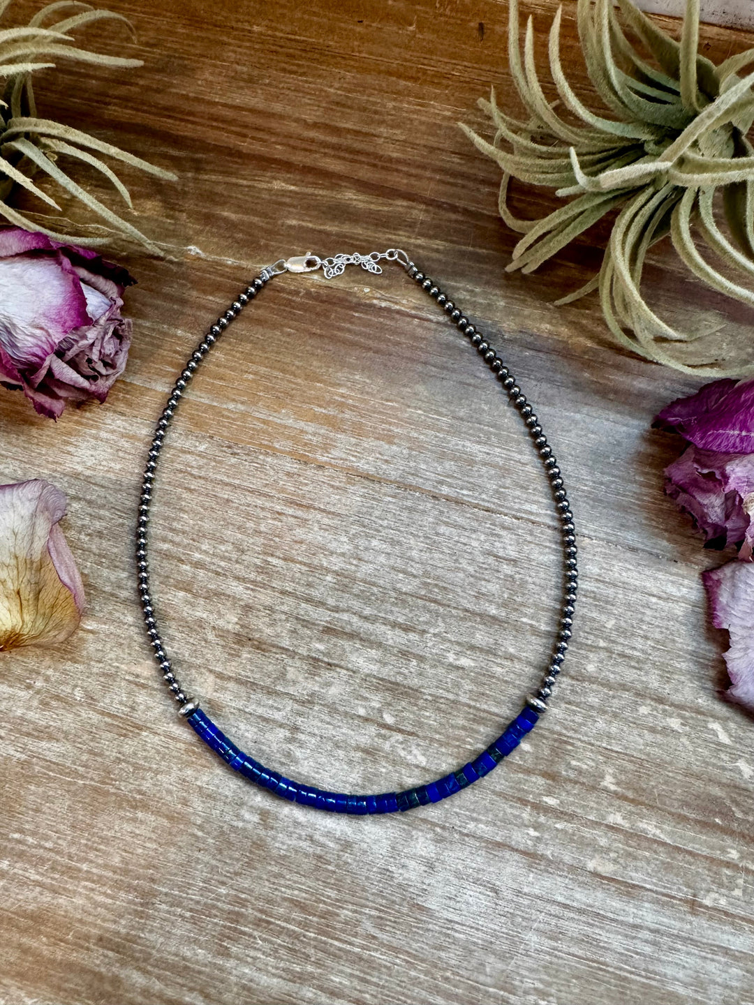 Lapis & Sterling Silver Pearl Choker Choker Shopify Collective The Bijoux FAB Jewelry The Bijoux FAB Jewelry