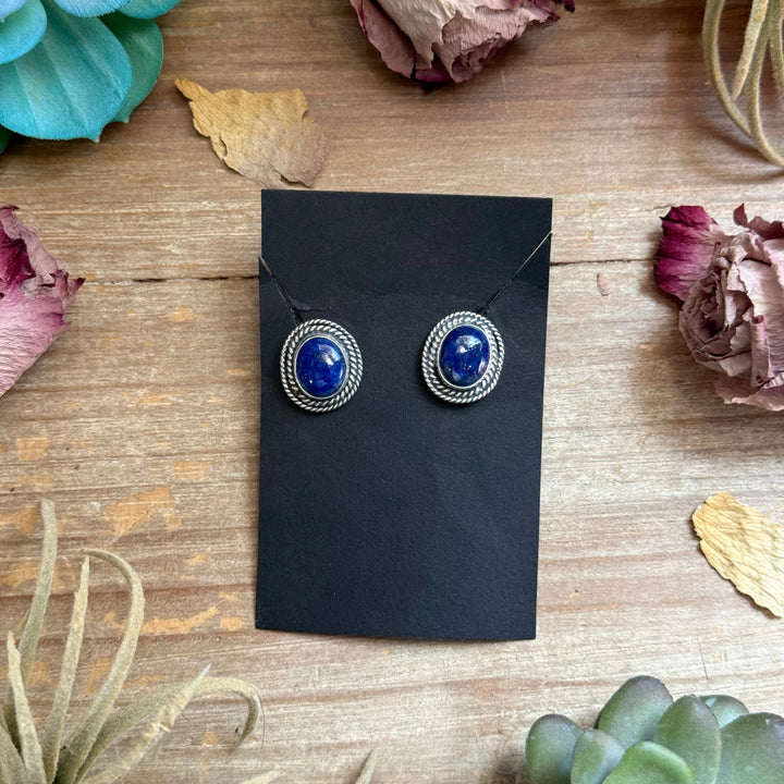 40 - Sterling Silver Lapis Lazuli Stud Earrings by Shay Pfeiffer Earrings Shopify Collective The Bijoux FAB Jewelry The Bijoux FAB Jewelry
