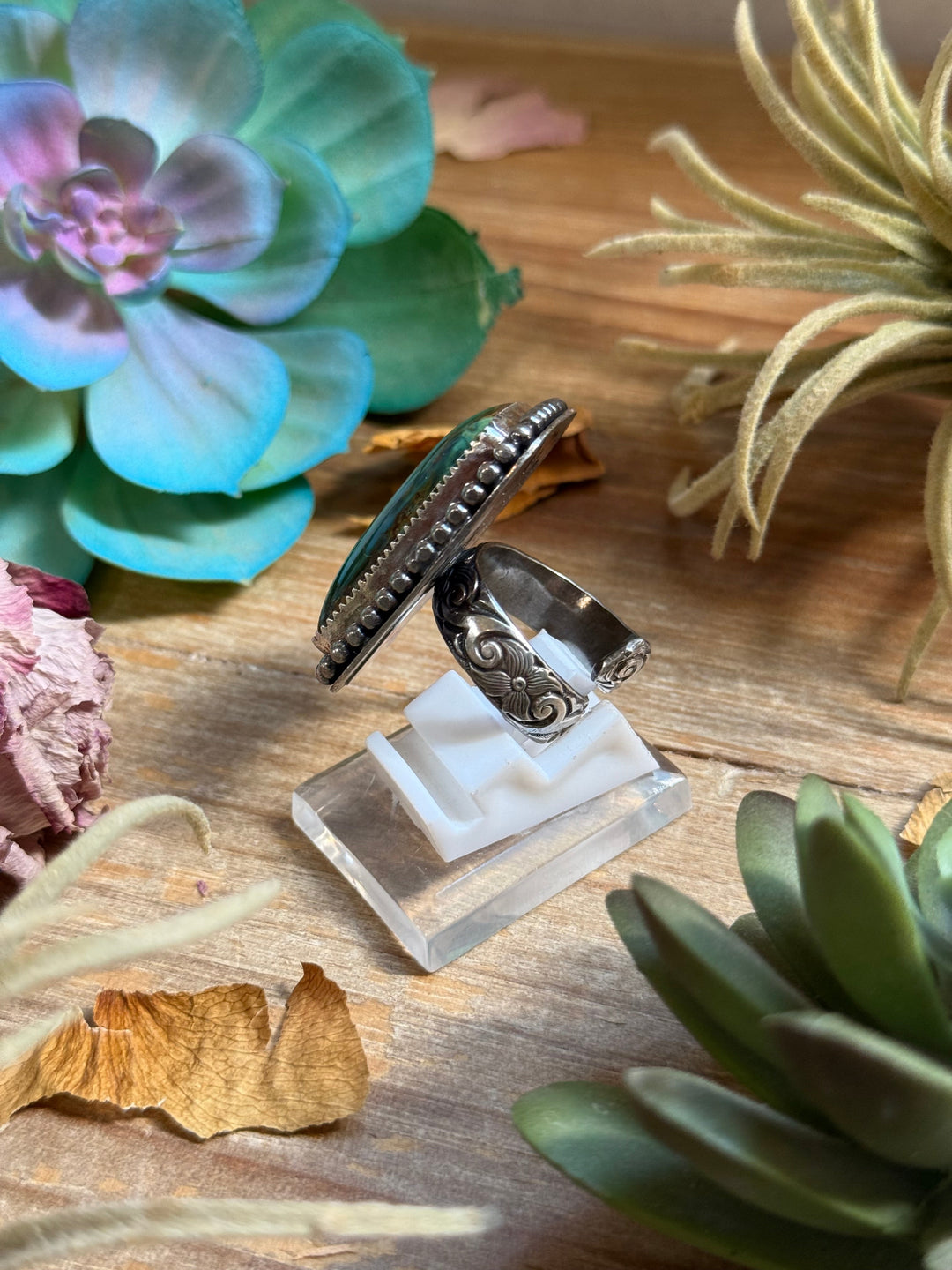 MJ Ring - Rectangle Turquoise Ring Ring Shopify Collective The Bijoux FAB Jewelry The Bijoux FAB Jewelry