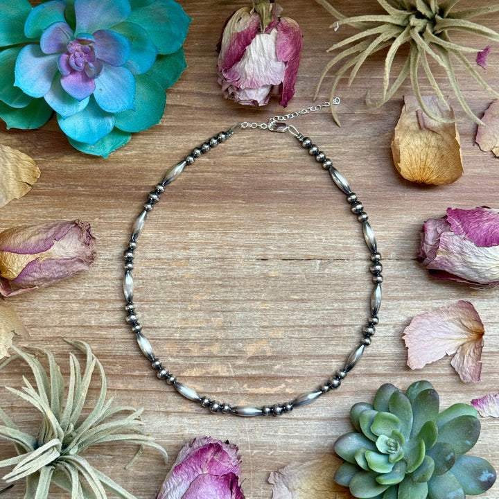 15” Torpedo Bead Necklace – Sterling Silver Necklaces Shopify Collective The Bijoux FAB Jewelry The Bijoux FAB Jewelry