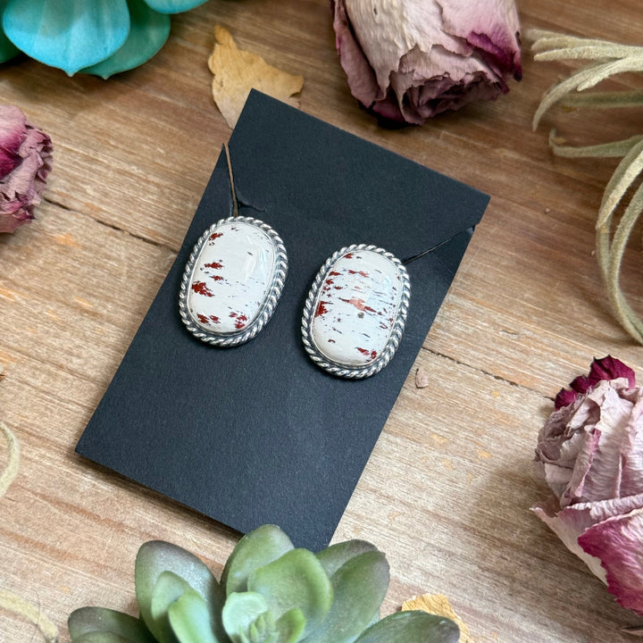 50 - Sterling Silver Red Buffalo Stud Earrings by Jason Ogg Earrings Shopify Collective The Bijoux FAB Jewelry The Bijoux FAB Jewelry