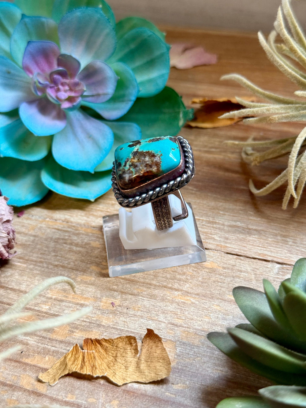 MJ Ring - Turquoise Copper Ring Ring Shopify Collective The Bijoux FAB Jewelry The Bijoux FAB Jewelry