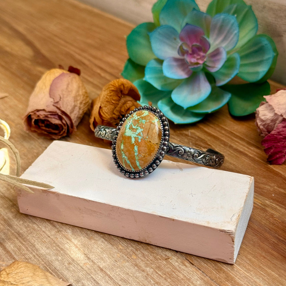 MJ Royston Turquoise Statement Cuff cuff Shopify Collective The Bijoux FAB Jewelry The Bijoux FAB Jewelry