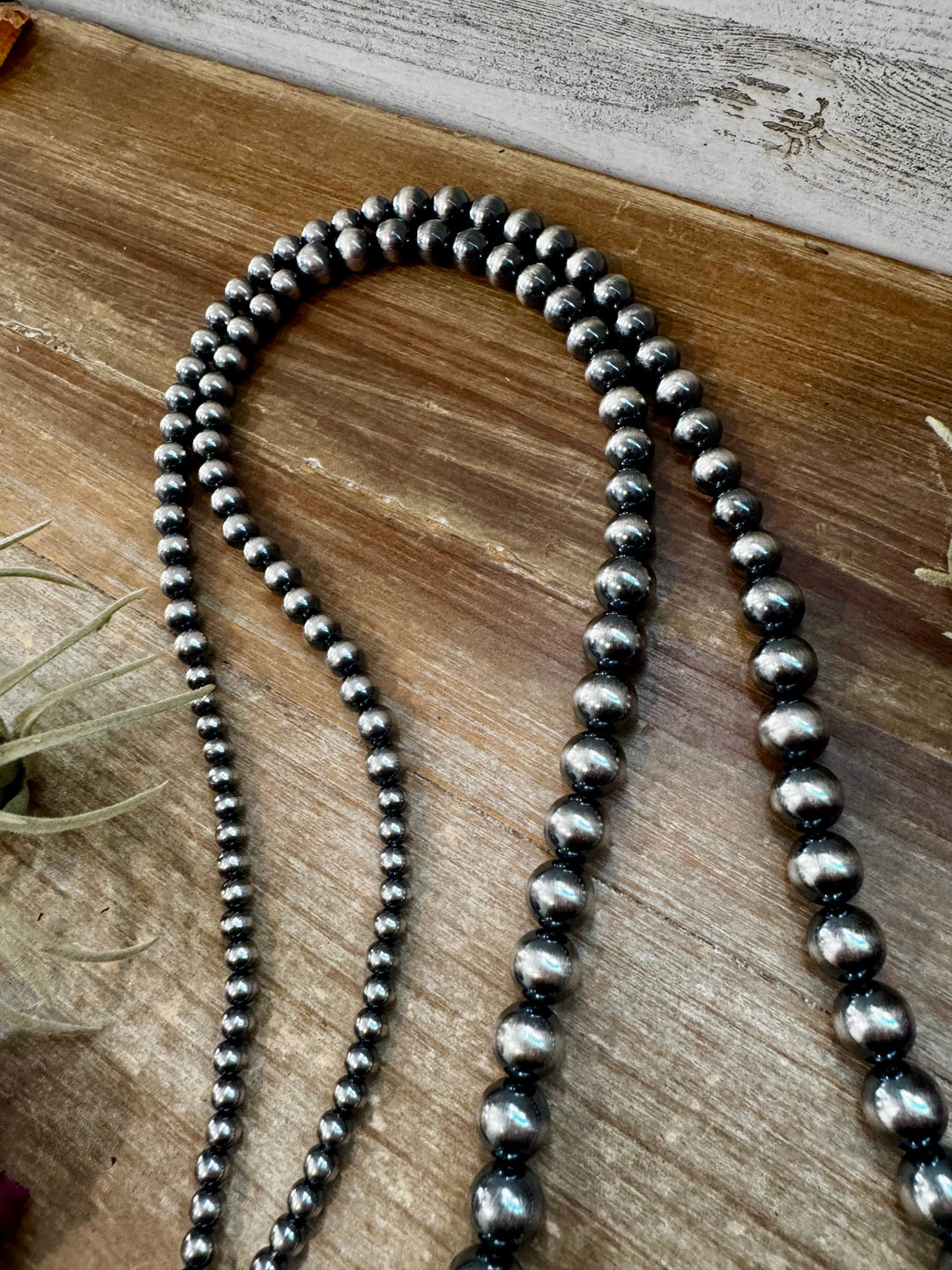 NFR Collection Necklace – Graduated Sterling Silver Pearls 6mm to 16mm 51” Necklaces Shopify Collective The Bijoux FAB Jewelry The Bijoux FAB Jewelry