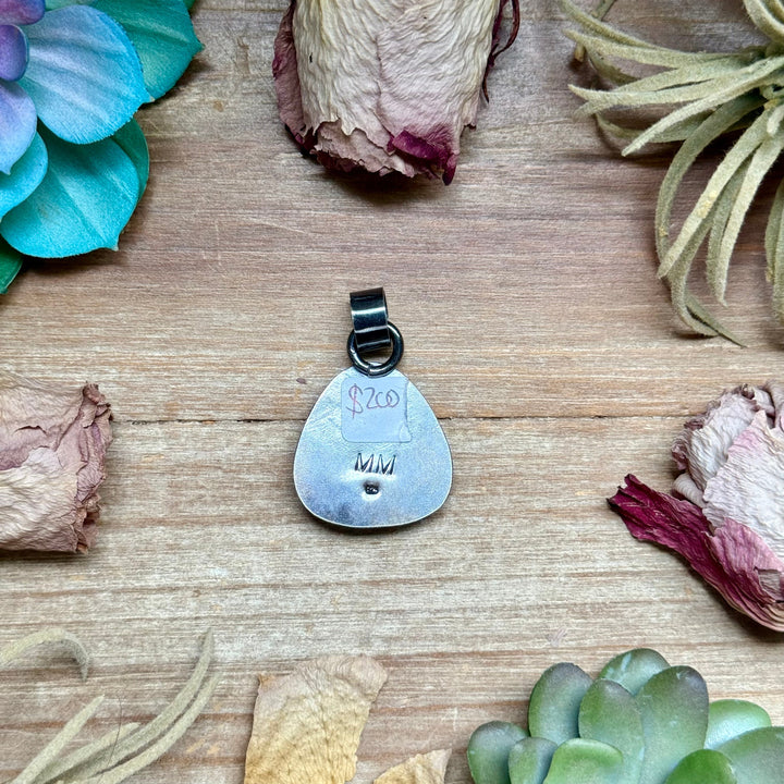 MJ Turquoise Sterling Silver Pendant – Rounded Triangle Ring Shopify Collective The Bijoux FAB Jewelry The Bijoux FAB Jewelry