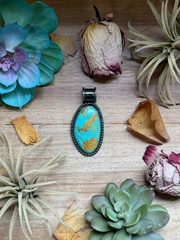 MJ Pendant - Big Blue FreeForm Pendant Fit 8mm Pendant Shopify Collective The Bijoux FAB Jewelry The Bijoux FAB Jewelry