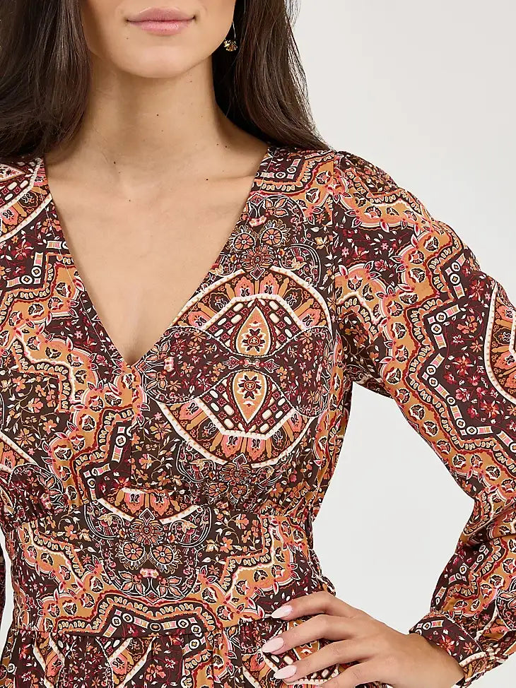 New Women's Ruffle Accent Maxi Dress 112371767 Dress Wrangler