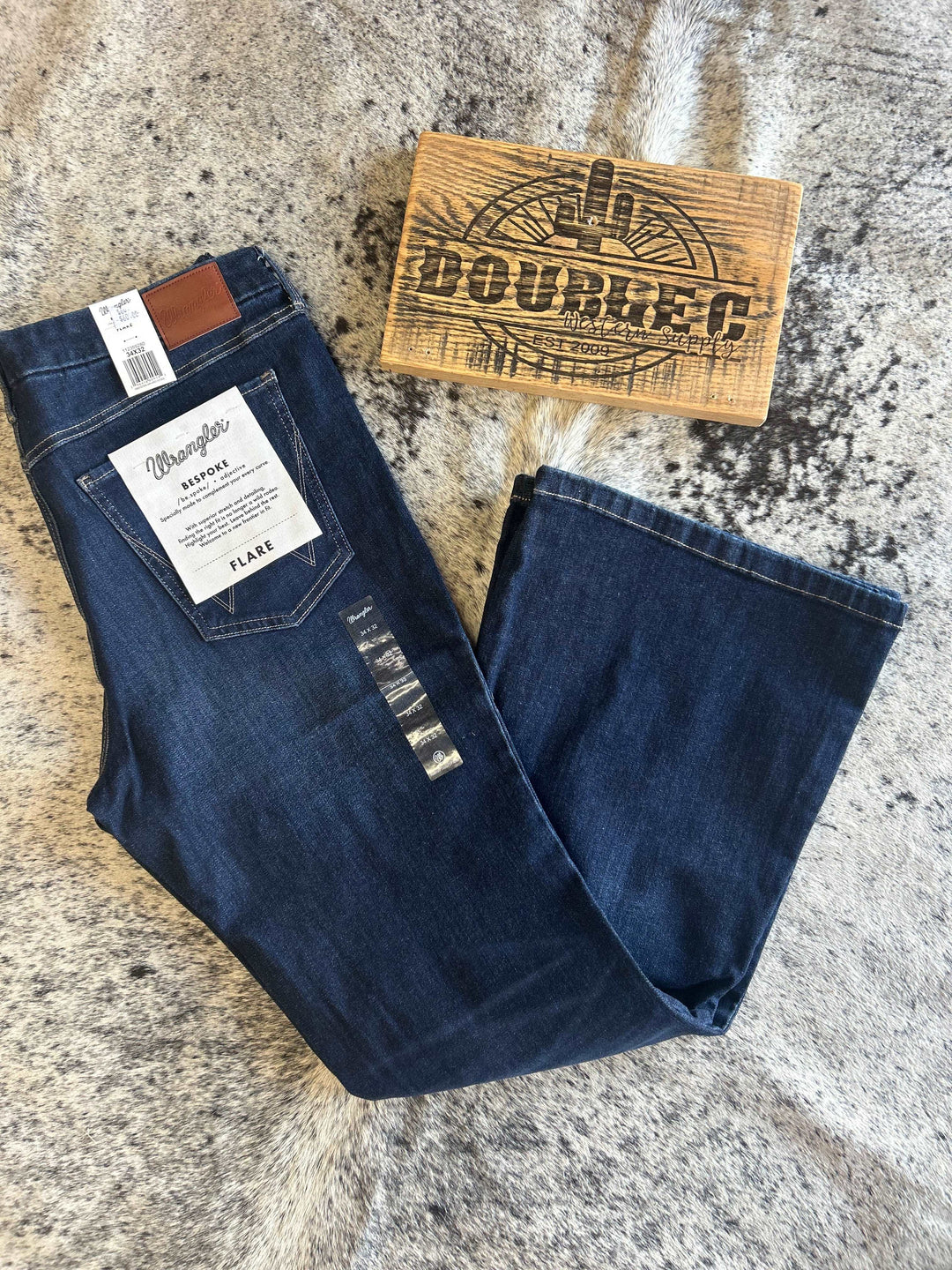 Wrangler® Bespoke Flare Jean - High Rise - Lily and Madilyn Jeans 32 Dark Washed Women's Wrangler Wrangler