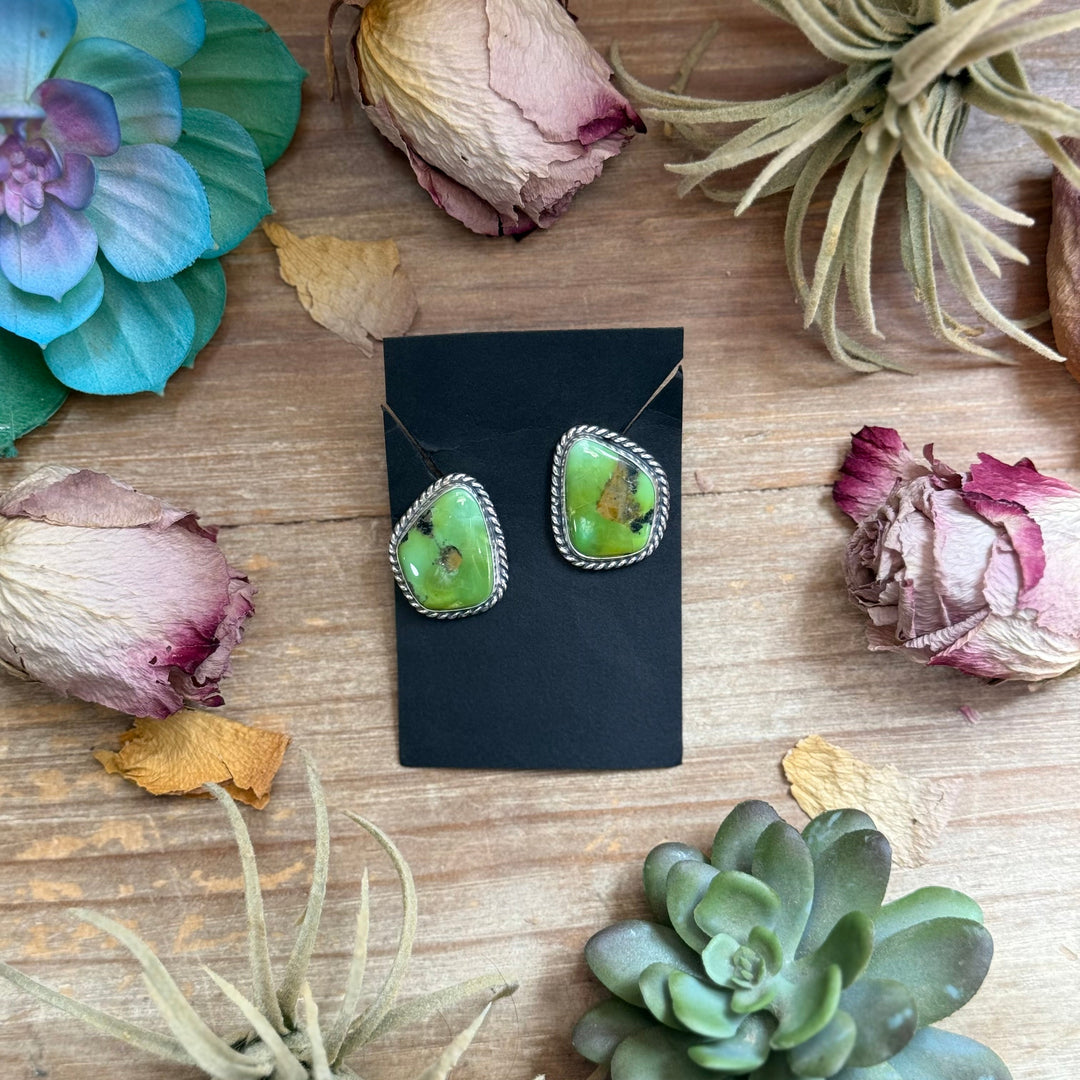 17 - Sterling Silver Sonoran Turquoise Stud Earrings by Jason Ogg Earrings Shopify Collective The Bijoux FAB Jewelry The Bijoux FAB Jewelry