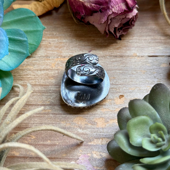 Mj Ring - Turquoise Free Form Adjustable Ring Ring Shopify Collective The Bijoux FAB Jewelry The Bijoux FAB Jewelry