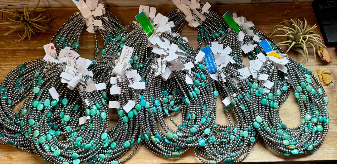 15-Inch Turquoise Necklace with 4mm & 5mm Beads Necklaces Shopify Collective The Bijoux FAB Jewelry The Bijoux FAB Jewelry