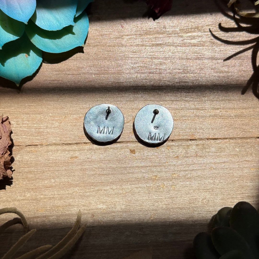 MJ Round Turquoise Stud Earrings Earrings Shopify Collective The Bijoux FAB Jewelry The Bijoux FAB Jewelry