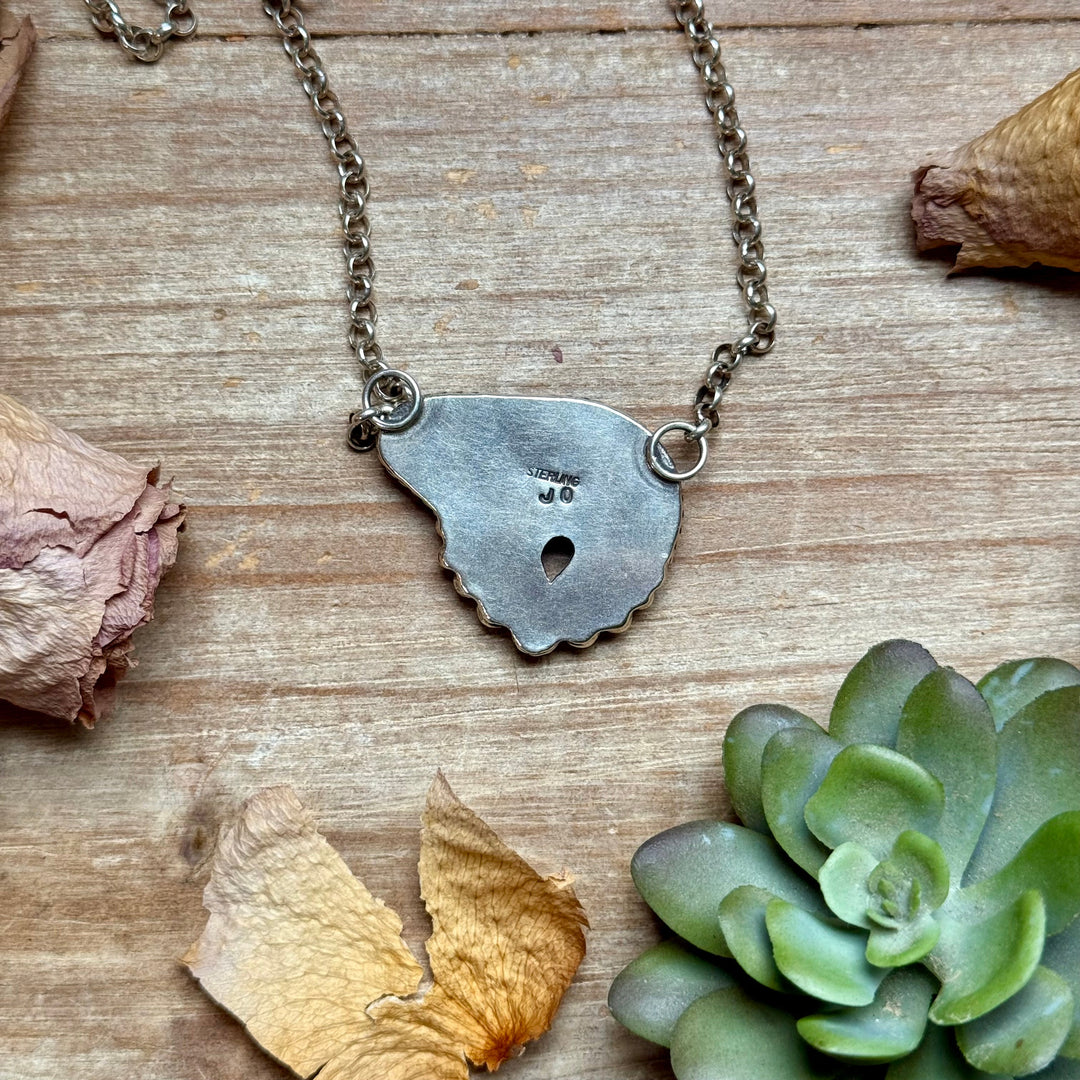 116 - Sterling Silver Orange Spiny Oyster Bear Fixed Chain Necklace by Jason Ogg Necklaces Shopify Collective The Bijoux FAB Jewelry The Bijoux FAB Jewelry