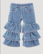 Load image into Gallery viewer, WRANGLER BABY GIRL TIERED FLARE - KIDS GIRLS JEANS -
