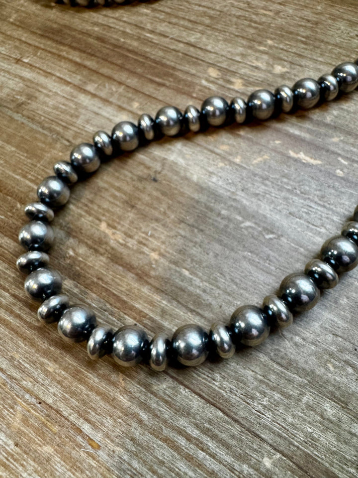 54 inch Necklace - 10 mm & 10 mm saucer Sterling Silver Pearls Necklaces Shopify Collective The Bijoux FAB Jewelry The Bijoux FAB Jewelry